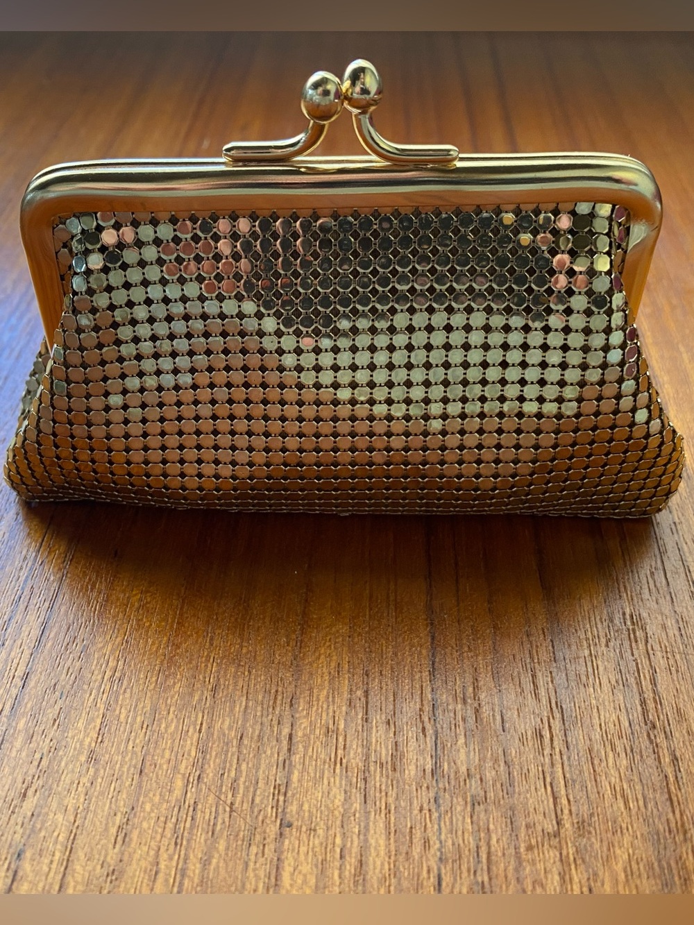 Vintage Gold Mesh Whitings and Davis Coin Purse